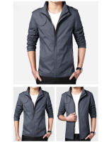Primavera hombres ts Casual hombre Slim Fit Stand Collar hombres de negocios impermeable rompevientos chaquetas de Camping ropa - details 4