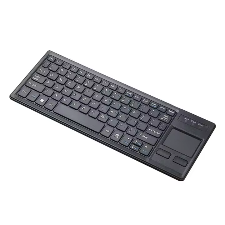 Teclado con cable USB de 80 teclas, teclado táctil compacto, ultrafino, función HUB - 1