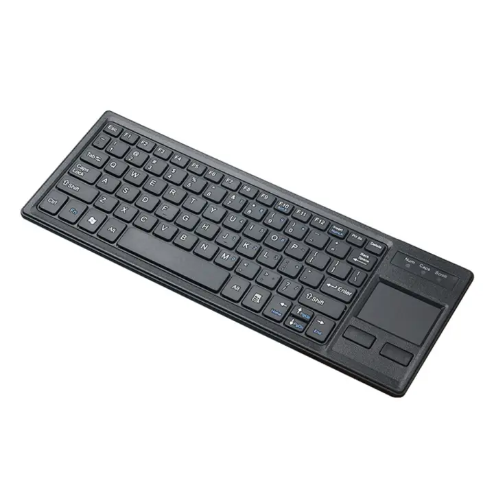 Teclado con cable USB de 80 teclas, teclado táctil compacto, ultrafino, función HUB - 1