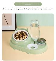 Cuenco para gatos, cuenco doble, agua potable automática, cuenco de comida para cachorros, agua potable para mascotas, suministros para perros y gatos - details 8