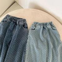 Pantalones Jeans para Niños Primavera Otoño Pantalones Largos con Cuadros para Niños y Niñas - details 2