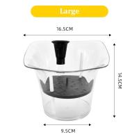 Maceta de plástico transparente para plantas con riego automático, cuadrado, nuevo diseño, para jardín - details 9