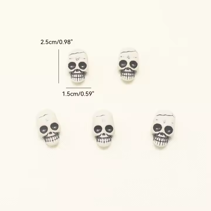 4 Uds Mini RIP lápidas calaveras DIY cementerio ataúd cementerio miniatura decoración de Halloween accesorios de adornos de jardín de hadas - 1