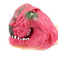 Juguete de Vinilo Suave para niños, títere de dinosaurio TPR, cabeza de Animal, marionetas de mano, juguetes para niños, regalo - details 2