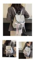 Kajenu-mochila con lazo de lona de nailon para mujer, bolso de viaje de gran capacidad, tendencia de moda, nicho coreano - details 20
