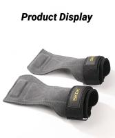 Guantes de gimnasio de piel de vaca, empuñaduras antideslizantes, cinturón de peso, almohadillas de levantamiento, entrenamiento de peso muerto, protección de palma para Fitness, protectores de entrenamiento, 2 uds. - details 5