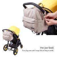 Soboba-mochila de moda sólida para el cuidado, bolso para cambiar pañales multifunción impermeable para madre, elegante - details 3