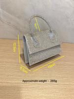 Bolso de plata con diamantes de imitación completo Bolso de noche de banquete de celebridad de moda - details 0