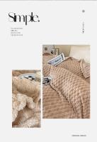 Manta Suave Cálida a Rayas Ideal para Sofá, Cama, Niños, Mascotas Textil Hogareño de Coral Fleece - details 1