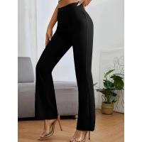 Mujeres elegantes de cintura alta, pantalones de vestir, pantalones lisos de pierna recta para - details 7