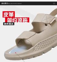 Sandalias de verano para hombre, zapatos informales, zapatillas para exteriores, chanclas para caminar en la playa, comodidad, diseñador de lujo, cuero ligero de moda - details 11