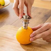 Mini exprimidor Manual de jugo para el hogar, herramienta creativa y conveniente para exprimir Limón, utensilios de cocina de acero inoxidable para frutas - details 0