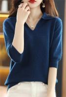 Suéteres de Punto para Mujer Ropa Cálida de Moda, Suéter Informal de Manga Larga con Cuello en V, Top Holgado, Otoño e Invierno, Novedad de 2025 - details 6