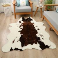 1 Alfombra De Piel De Vaca Sintética De Alta Calidad, Alfombras Lavables Y Duraderas Con Estampado De Vaca, Apta Para - details 0