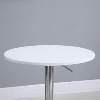 Mesa de Bar Regulable en Altura con Base Redonda y Antideslizante para Cocina Comedor Ø60x69-93 cm Blanco - details 4