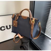Bolsa de Tote de Tela Oxford Ligera y Duradera Diseño Minimalista en Azul Naval, Beige, Negro - details 1