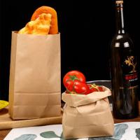 Bolsa de papel Kraft desechable para embalaje de alimentos, bolsas de película resistente al aceite, para hornear y llevar, 10/20/50 piezas - details 5