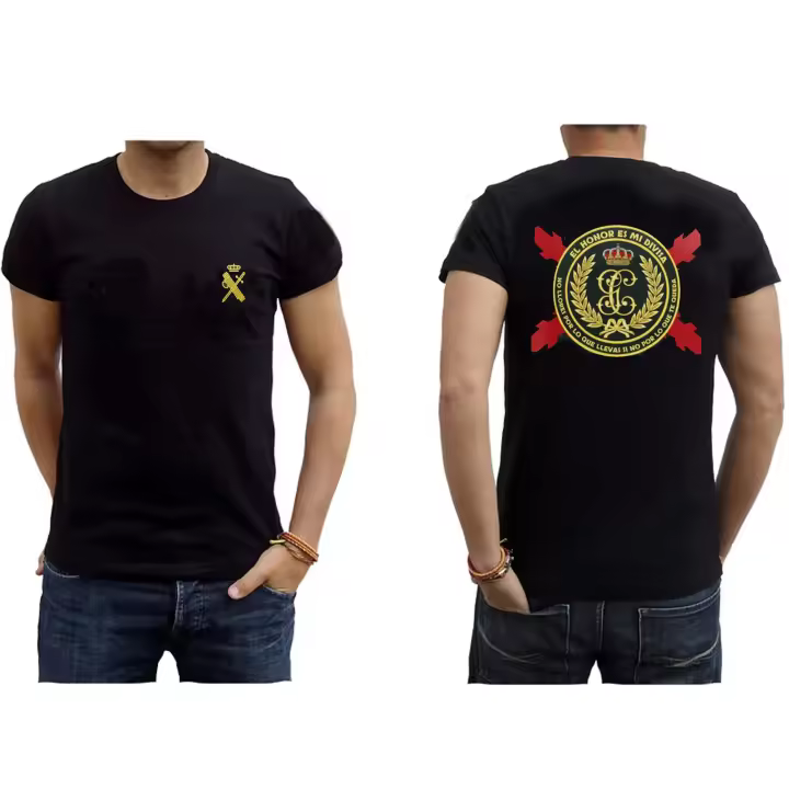 Camiseta Guardia Civil Española 100% algodón cuello redondo manga corta verano Casual Camiseta para hombre ropa de calle - 1