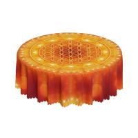 Mantel circular mandala, flor de loto de la vida, impermeable, resistente al aceite, 60 pulgadas, forma geométrica sagrada - details 134