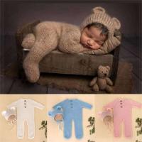 Accesorios para fotografía de bebés, disfraces, monos, gorros con orejas de oso, accesorios para fiestas y duchas - details 1