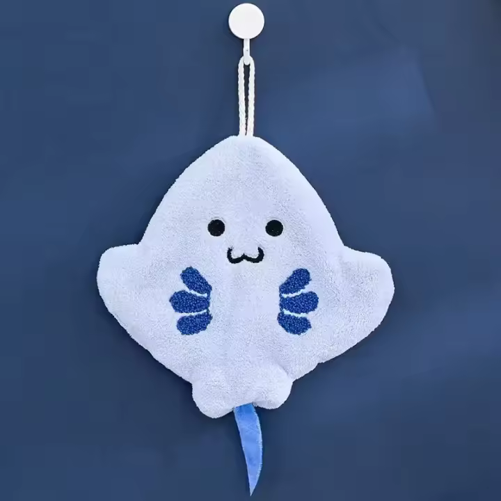 Toalla de Estrella de Mar Bonita Concha de Medusa Terciopelo Coral Absorbente de Agua - 1