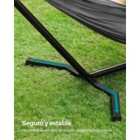 Hamaca con Soporte Portátil de Metal 210 x 150 cm, 5 Alturas Ajustables, Carga de 240 kg, Para Patio y Jardín - details 2