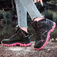 Zapatos de senderismo al aire libre para mujer, botines antideslizantes, zapatillas de escalada de montaña, calzado para acampar y escalar - details 13