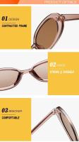 Gafas de Sol Vintage Pequeñas Ovaladas Marca Diseñadora Protección UV400 - details 8
