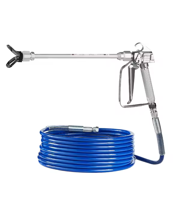 SucceBuy Kit de manguera y pistola pulverizadora de pintura sin aire - Juego de alta presión. Viene con puntas, junta giratoria, filtros, manguera y varillas de extensión para una pintura suave. - 1