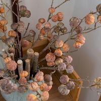 Ramas de calabaza artificiales de 12 frutas de planta verde, simulación realista hecha a mano, plantas falsas elegantes, decoración del hogar - details 8