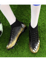 Zapatos de fútbol de marca para hombres, botas de fútbol de tobillo alto, hierba antideslizante al aire libre, zapatillas de deporte de partido de entrenamiento Multicolor, TF/FG - details 17