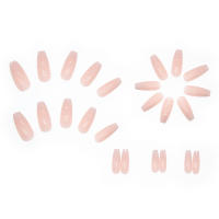 Uñas Postizas De Press on Estilo Francés Rosa Gradient 24 Pcs Tamaño Medio-Longucho Reutilizables Para Mujeres QH-R485 - details 1