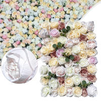 Paneles de flores artificiales para pared, telón de fondo para Banque, fiesta de boda, decoración del hogar, 12 piezas, 15,75x23,62x0,79 pulgadas - details 10