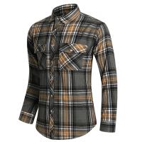 Camisa de Manga Larga con Estampado Geométrico a Rayas Estilo Casual para Hombres - details 14