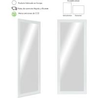 Espejo Pared Cuerpo Entero 35x140cm-Marco Exterior 42x147cm MOD-128 Blanco-Raya - details 2
