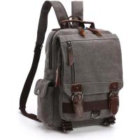 Mochila Bandolera de Lona Elegante Unisex, Multibolsillos, 29 X 33 X 11 Cm, 800g, Material de Cuero PU - details 0