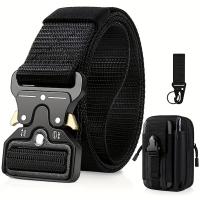 Cinturón de Deporte de Combinación con Hebilla de Serpiente Imitación para Hombres Estilo Casual y Tendencia para Actividades al Aire Libre y Turismo - details 0