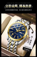Reloj de hombre de marca suiza nuevo reloj de cuarzo con calendario dual luminoso impermeable - details 5