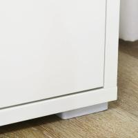 Almacenamiento Mueble Auxiliar 3 Puertas Estantes Ajustables Comedor Entrada 120x37x75 cm Blanco - details 17