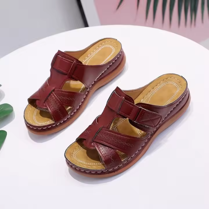 Sandalias de suela gruesa para mujer, zapatos a la moda, talla 44, 43, Color sólido, 2024 - 1