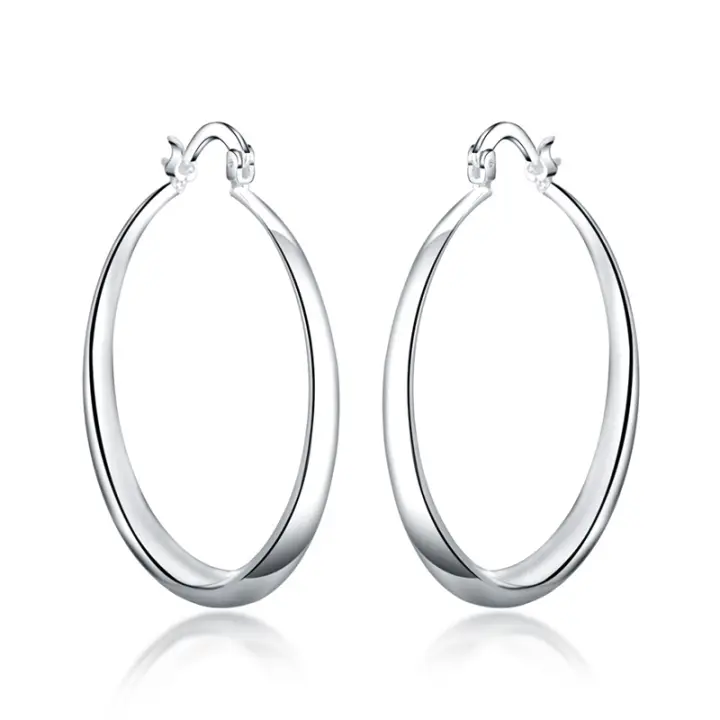 Pendientes de Plata de Ley 925, joyería de moda, 40mm - 1
