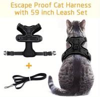 Juego de arnés y correa para gato a prueba de Escape, transpirable, ajustable y reflectante para gatitos - details 3