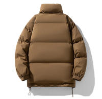 Chaqueta de pan con cuello alto para hombre, camiseta de algodón gruesa y cálida, informal, multicolor, mismo estilo, invierno - details 15