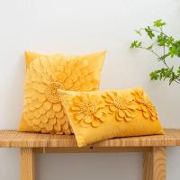 Funda de Almohada de Bordado Floral 3D de Lujo Terciopelo Holandés 30X50/45X45CM - details 9