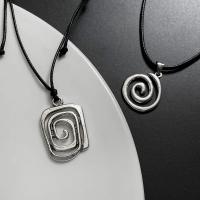 Collar Gótico Boho de Espiral Vortex Hecho a Mano de Cuero Joyería de Moda 2023 Y2K para Mujeres - details 6