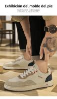 Nuevos Zapatos Deportivos Versátiles De Moda, Zapatos De Tablero Bajos De Cuero Casual Para Hombres - details 6