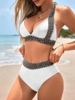Conjunto de bikini de cintura alta para mujer, traje de baño de dos piezas con elevación, ropa de playa, 2024 - details 12