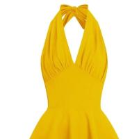 Vestido de Olla Swing Elegante de Verano Halter Vintage Hepburn para Mujeres - details 3