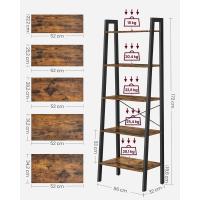 Estantería de 5 Niveles Librería Industrial Fácil de Montar Para Sala, Dormitorio, Cocina - details 2