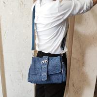 Bolso Bandolera de Mezclilla para Mujer, Bolso de Hombro con Remaches de Moda, Diseño de Marca, Bolso de Mano Femenino Azul - details 6